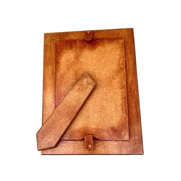 Vintage Handmade Brass Gold Floral Embossed Picture Frame 4x6 Primitive - Picture 4 of 8